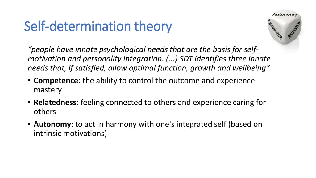 self self determination theory determination