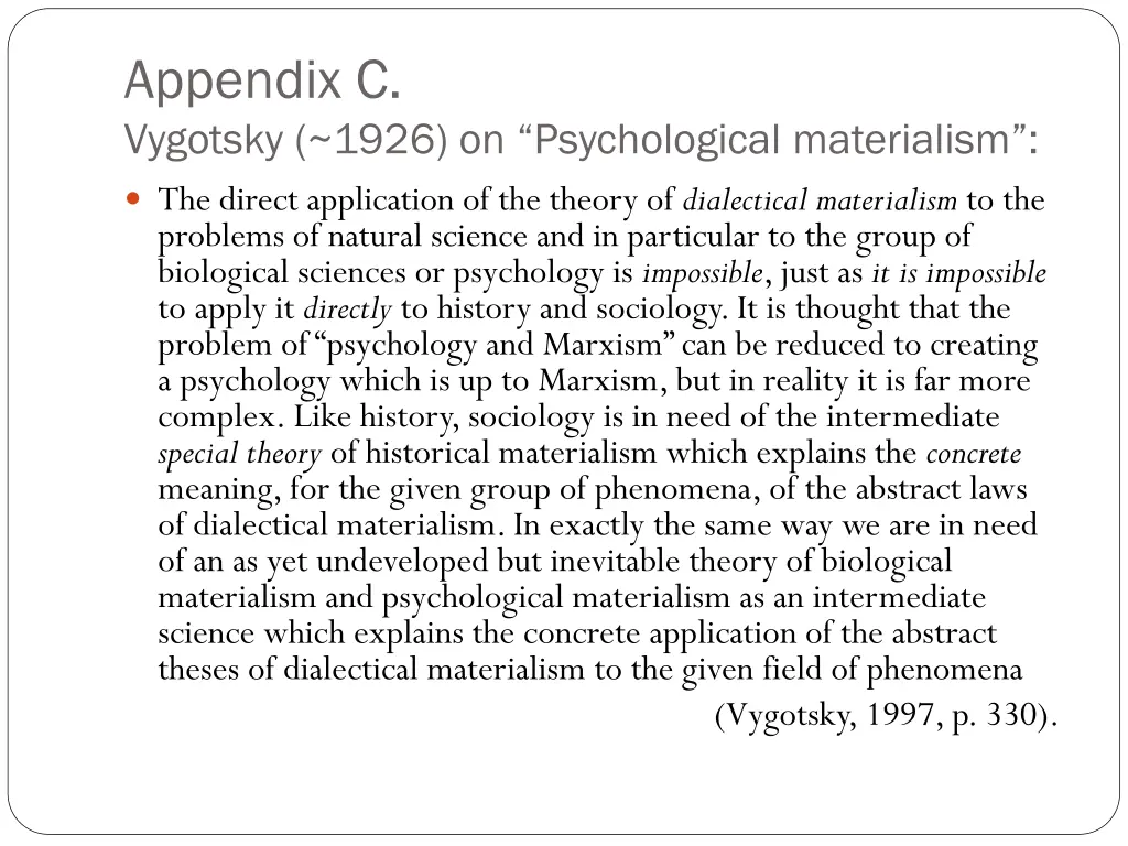 appendix c vygotsky 1926 on psychological