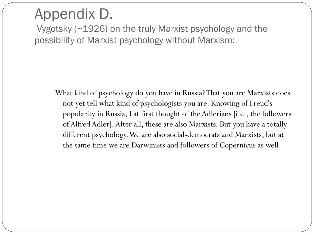 appendix d vygotsky 1926 on the truly marxist 1