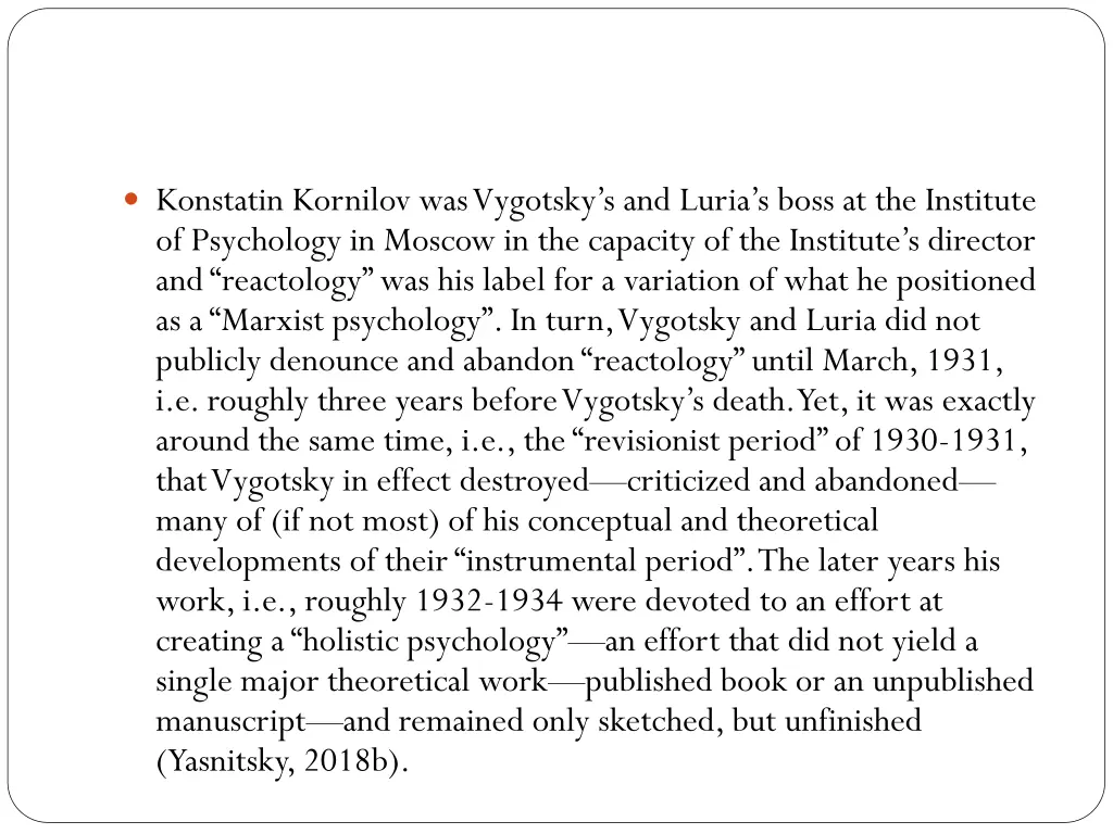 konstatin kornilov was vygotsky s and luria