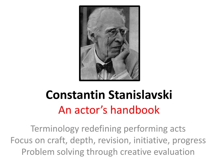 constantin stanislavski an actor s handbook