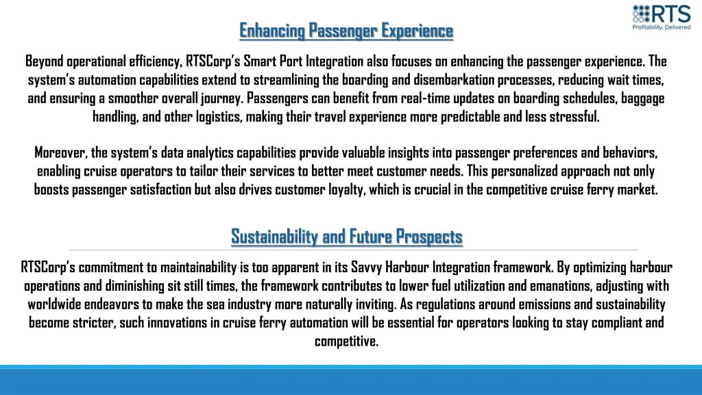 enhancing passenger experience