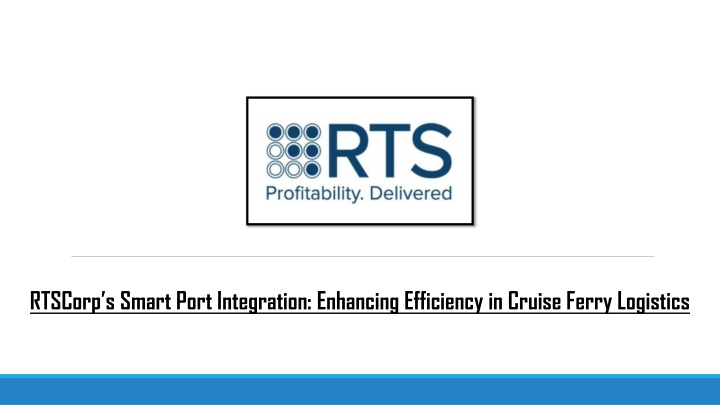 rtscorp s smart port integration enhancing