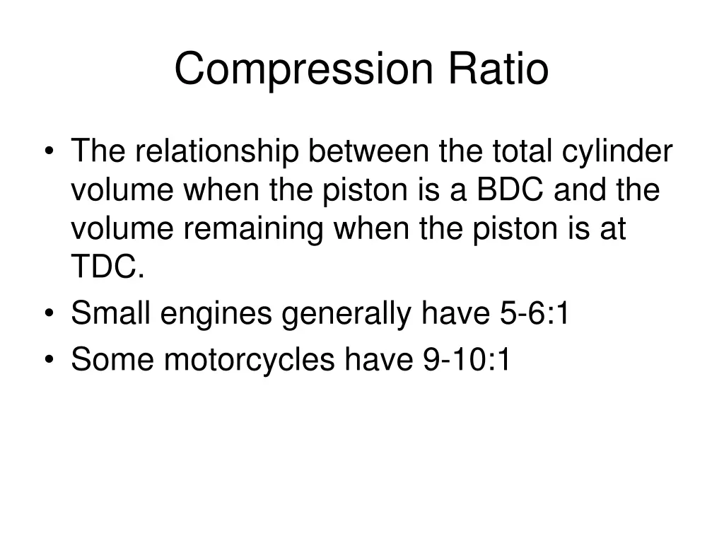 compression ratio