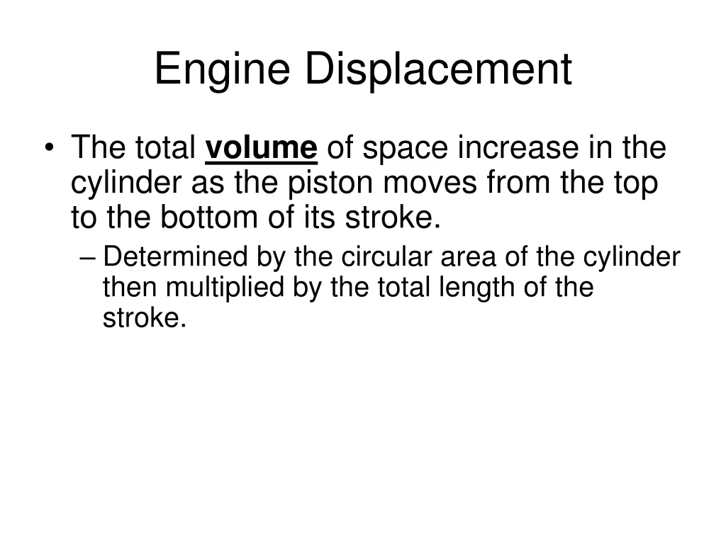 engine displacement 1