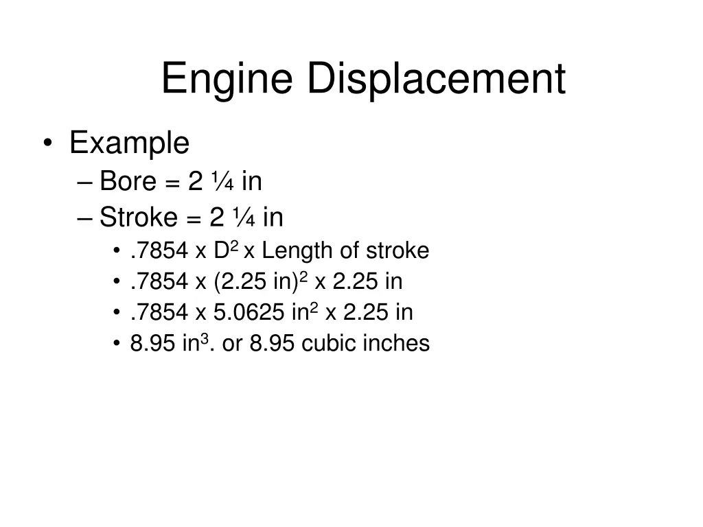 engine displacement 8