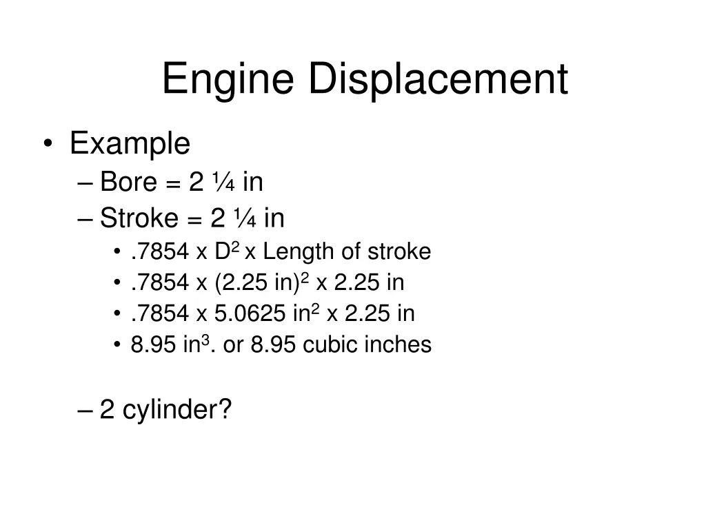 engine displacement 9