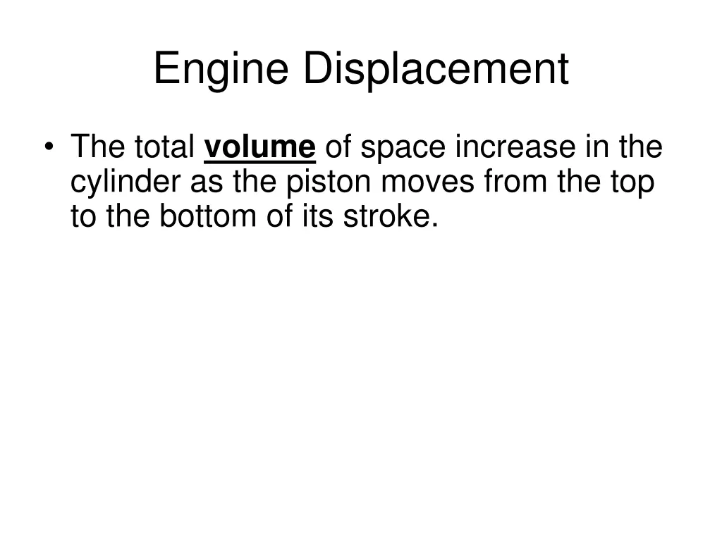 engine displacement