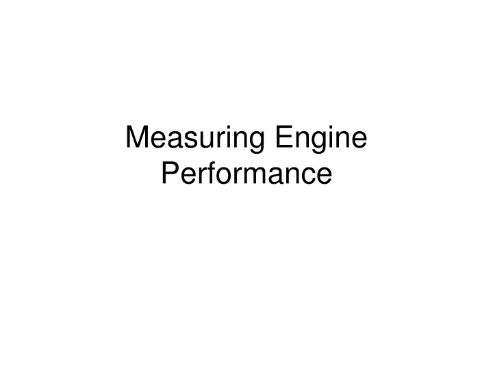 measuring engine performance