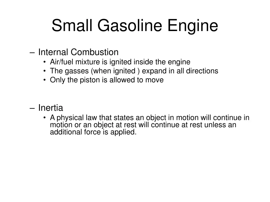 small gasoline engine 5