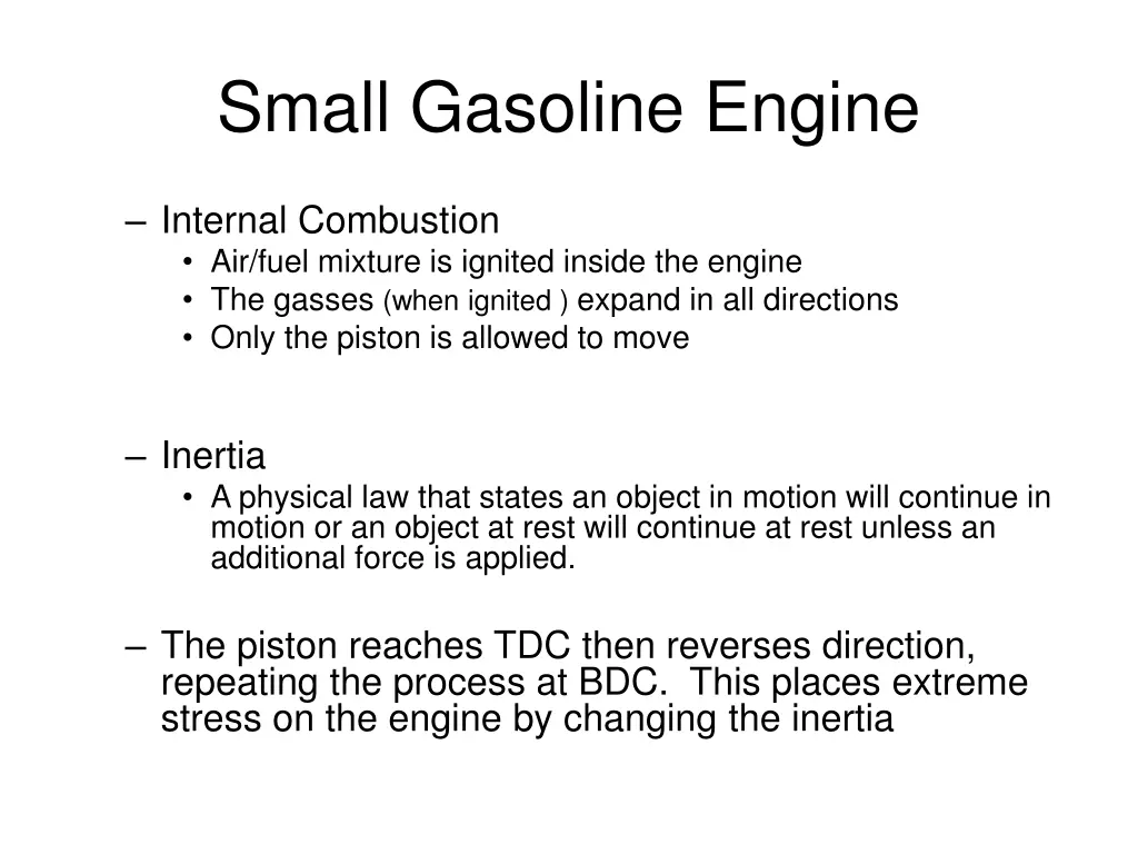 small gasoline engine 6