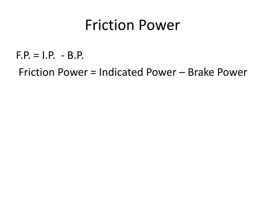 friction power