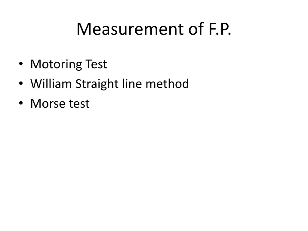 measurement of f p