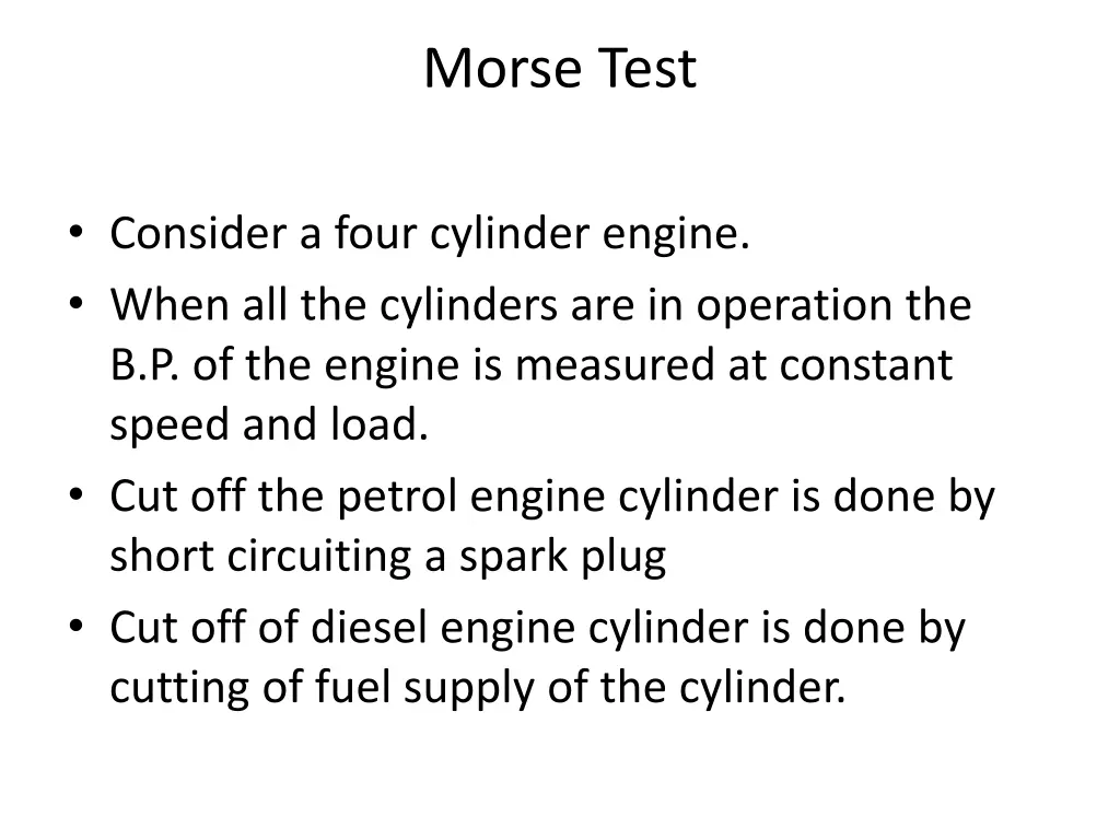 morse test