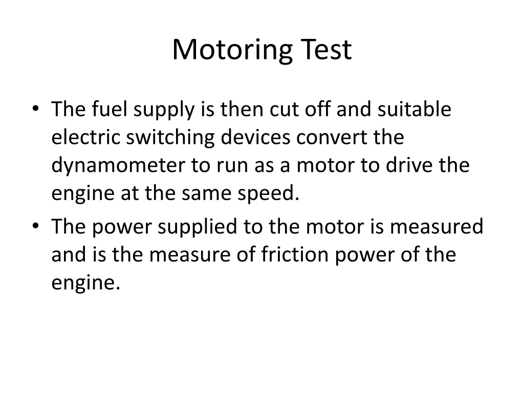 motoring test 1