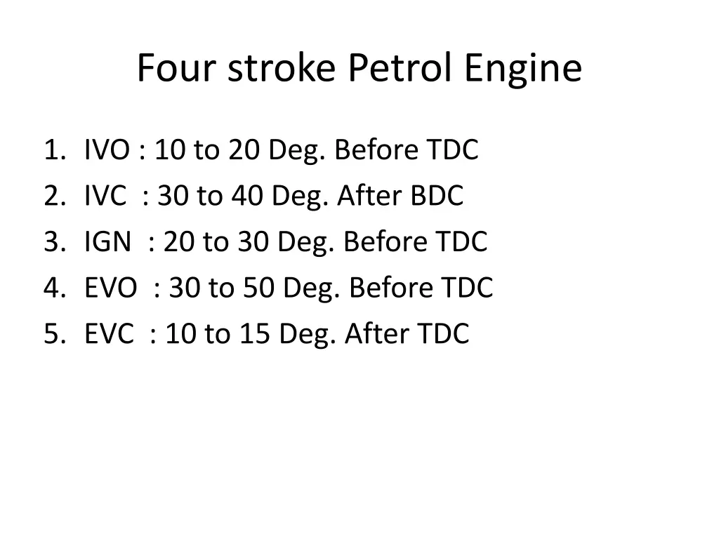 four stroke petrol engine