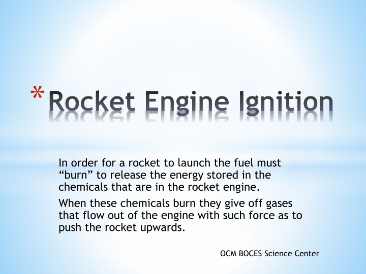 rocket engine ignition