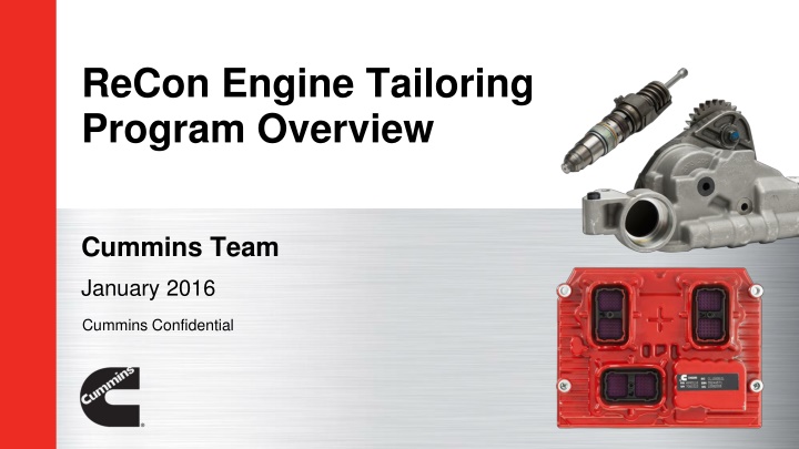 recon engine tailoring program overview