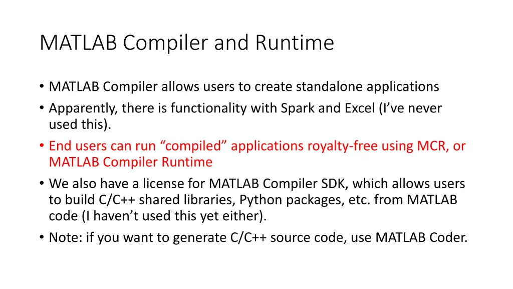 matlab compiler and runtime