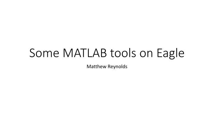 some matlab tools on eagle