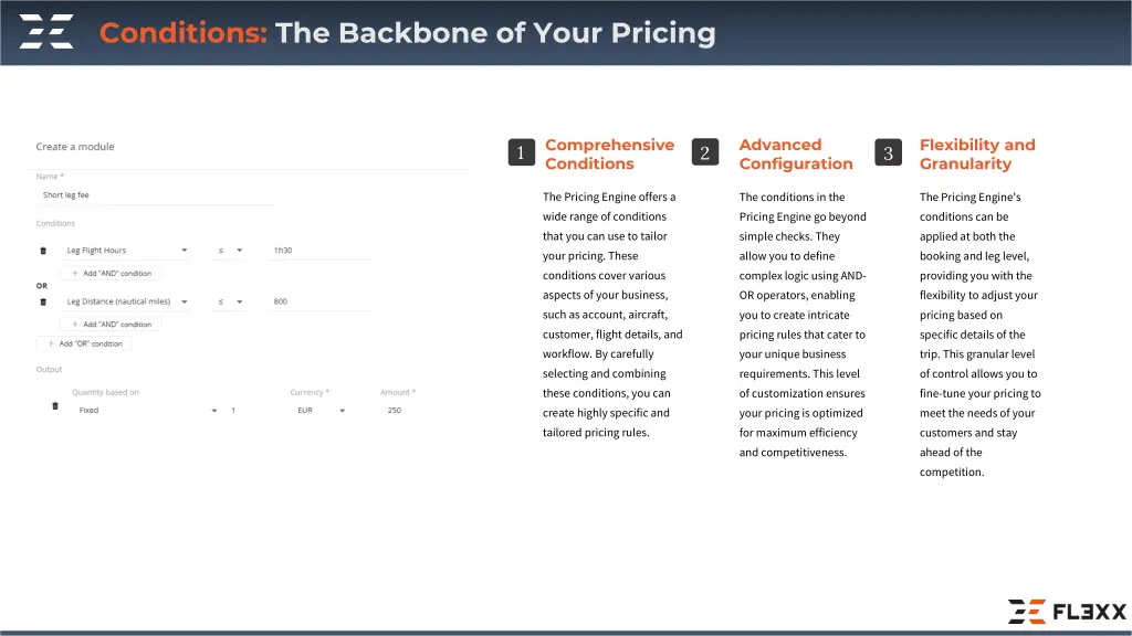 conditions the backbone of your pricing