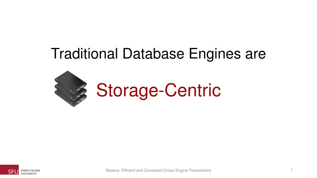 traditional database engines are