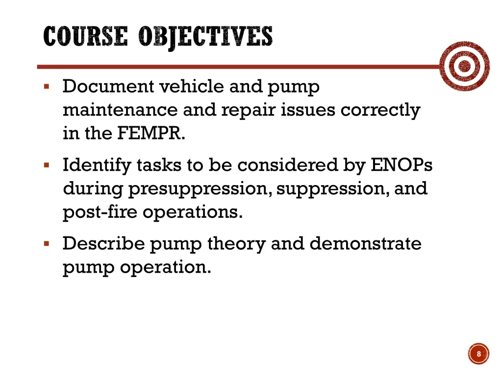 course objectives 1