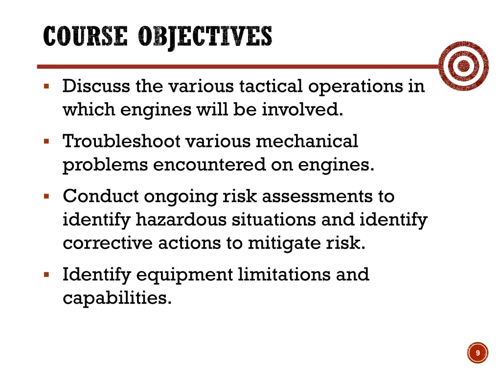 course objectives 2