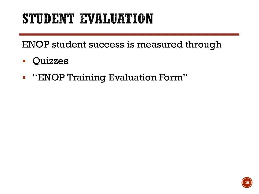 student evaluation