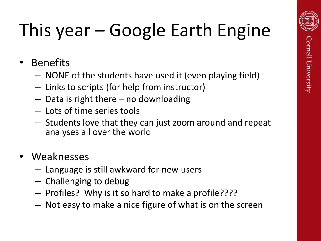 this year google earth engine