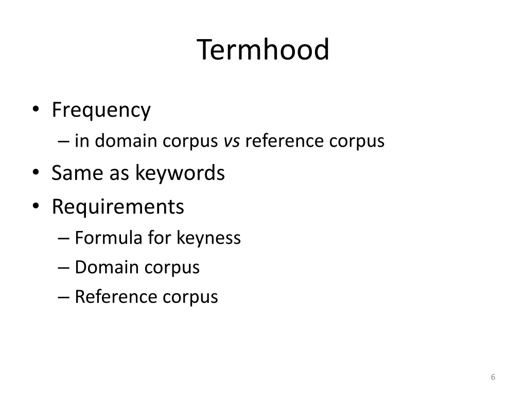 termhood