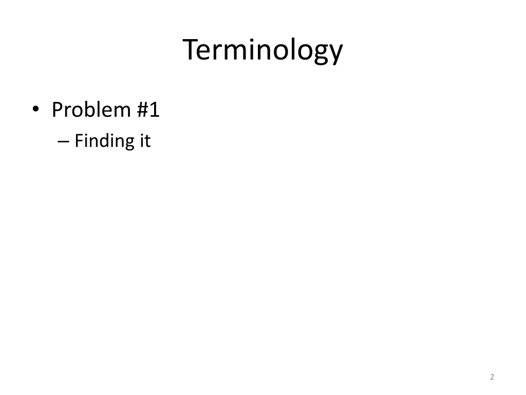 terminology