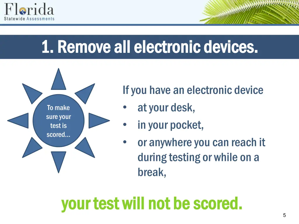 1 remove all electronic devices 1 remove