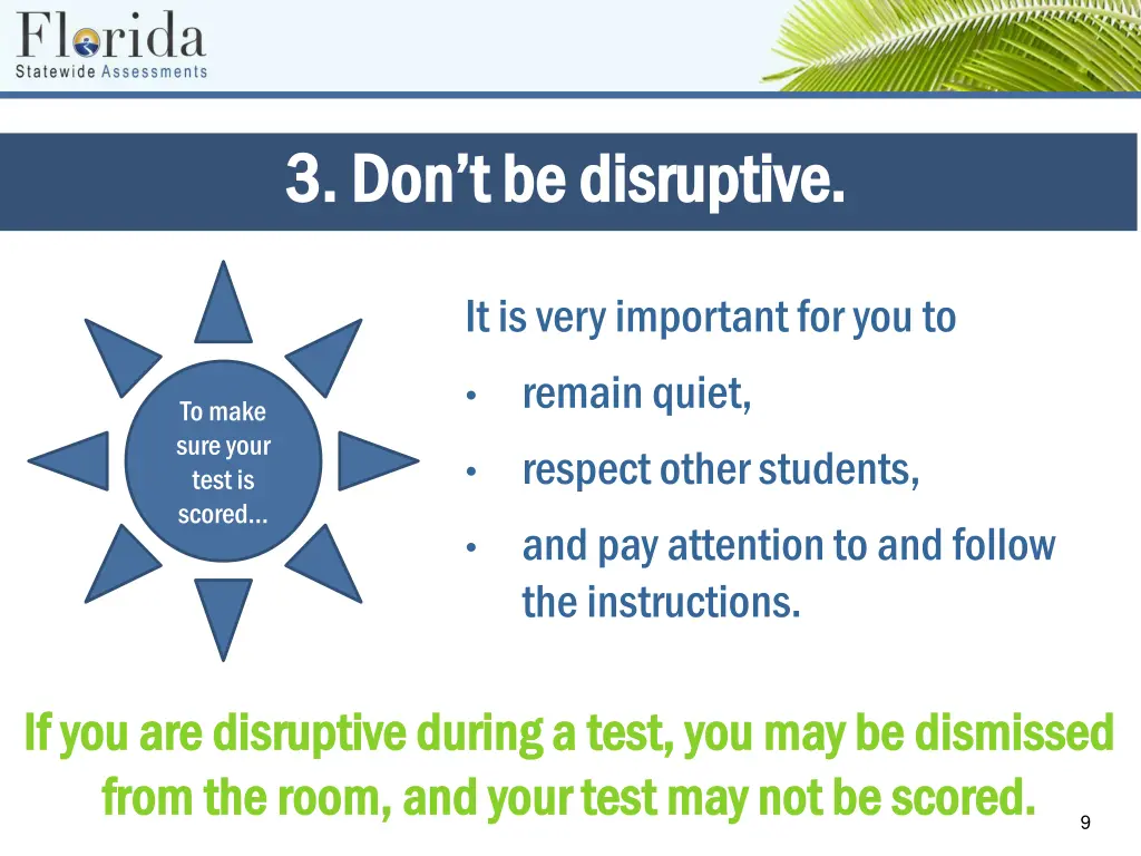 3 don t be disruptive 3 don t be disruptive