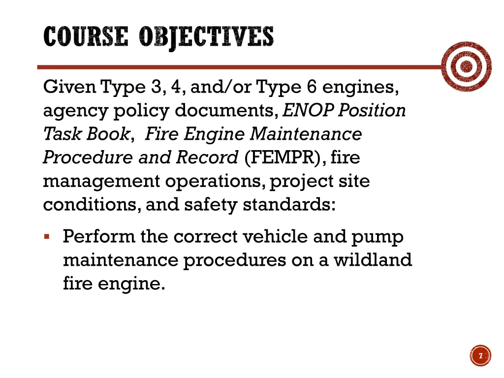 course objectives