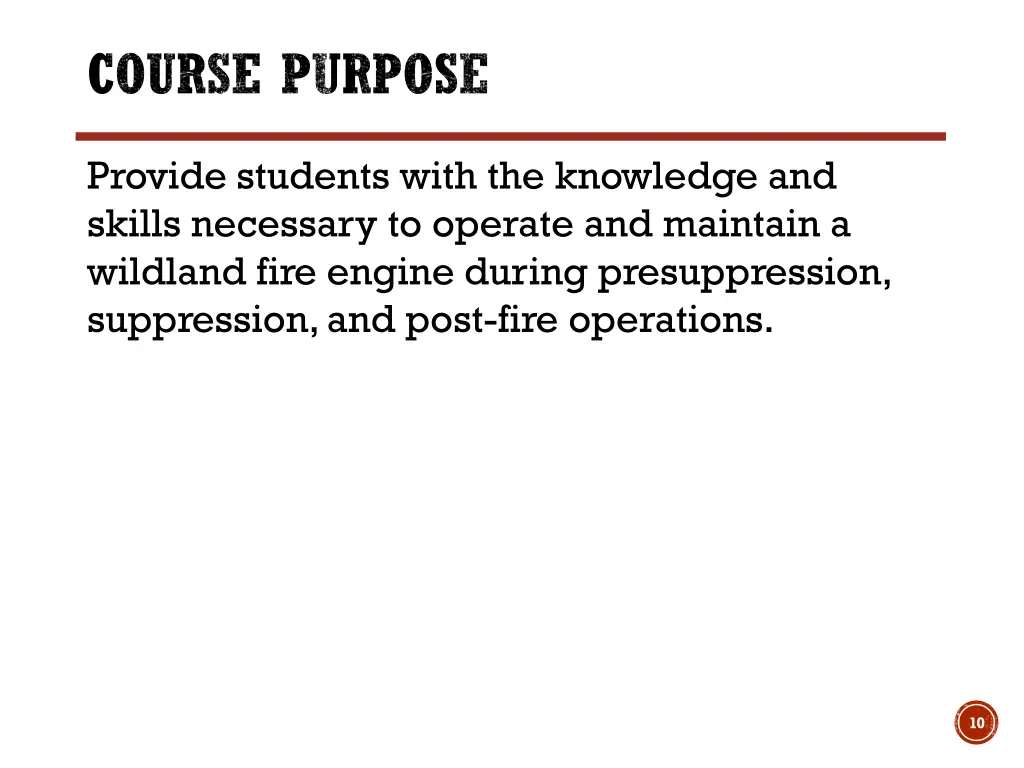 course purpose