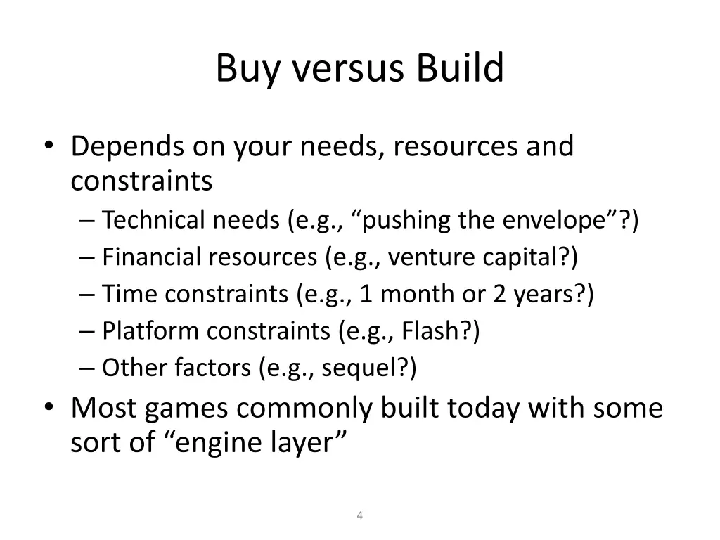 buy versus build