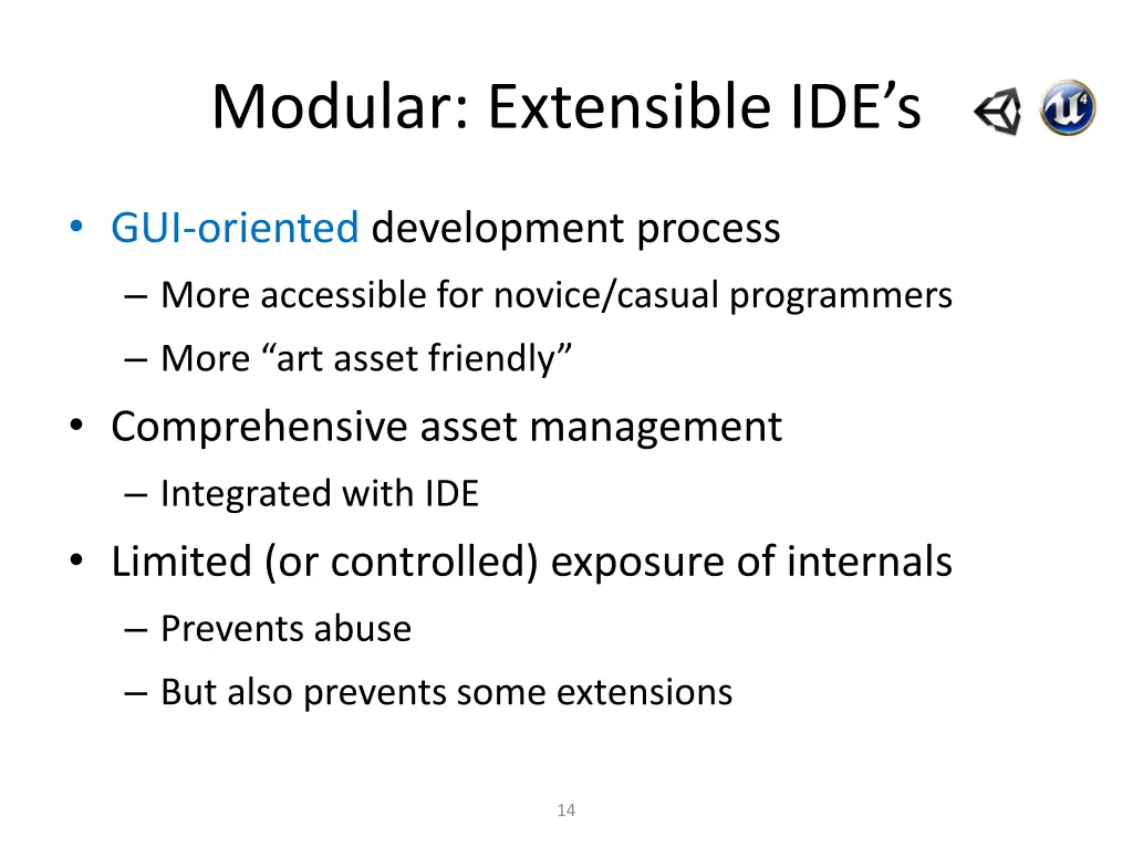 modular extensible ide s