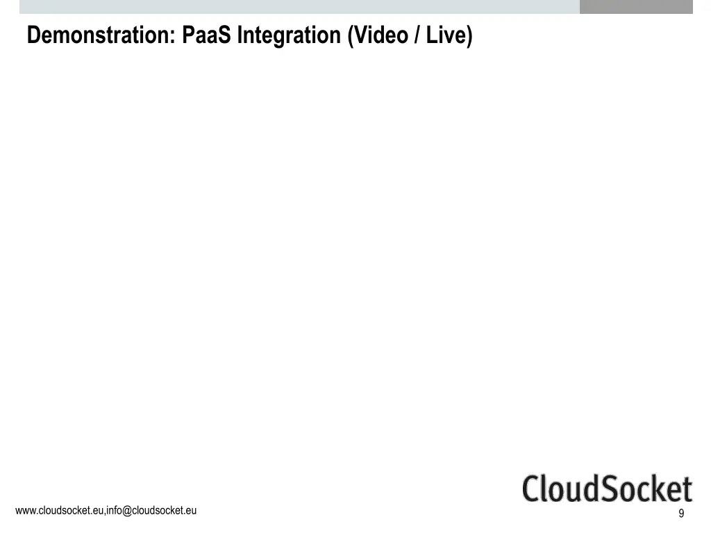 demonstration paas integration video live