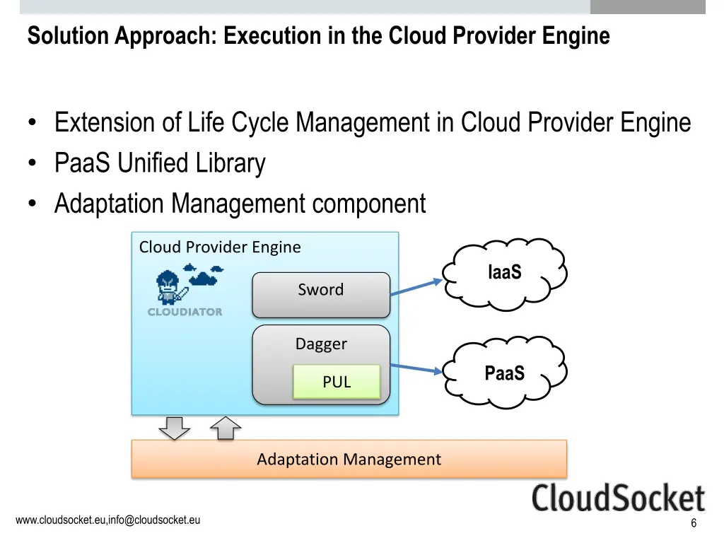 solution approach execution in the cloud provider