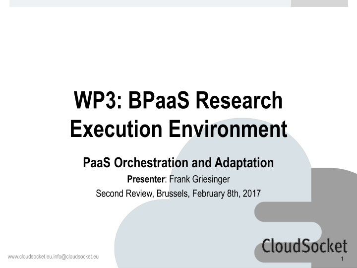 wp3 bpaas research execution environment