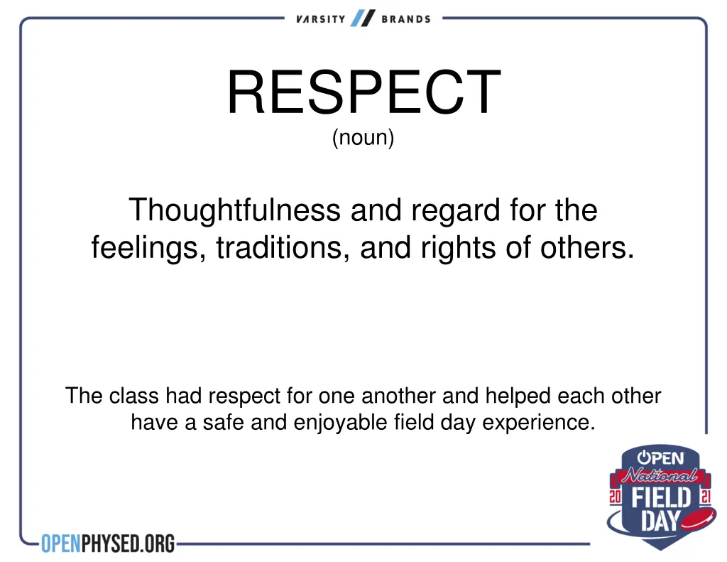 respect noun