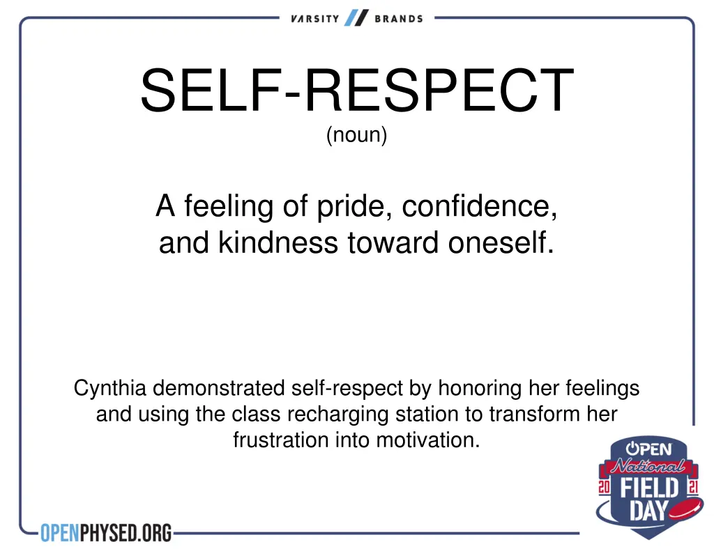 self respect noun