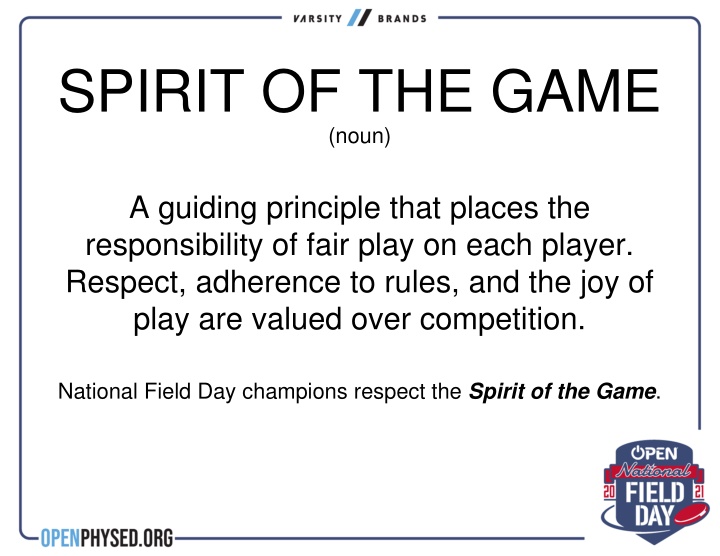 spirit of the game noun