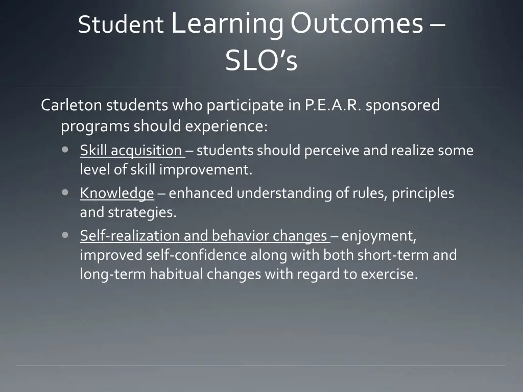 student learning outcomes slo s