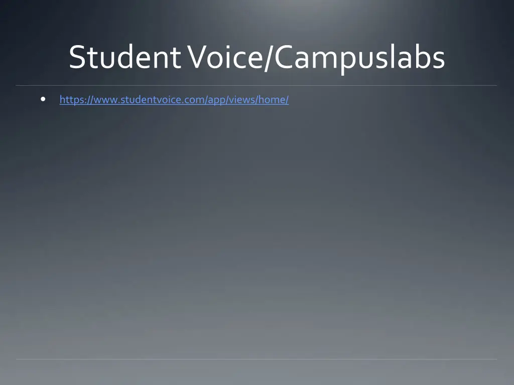 student voice campuslabs