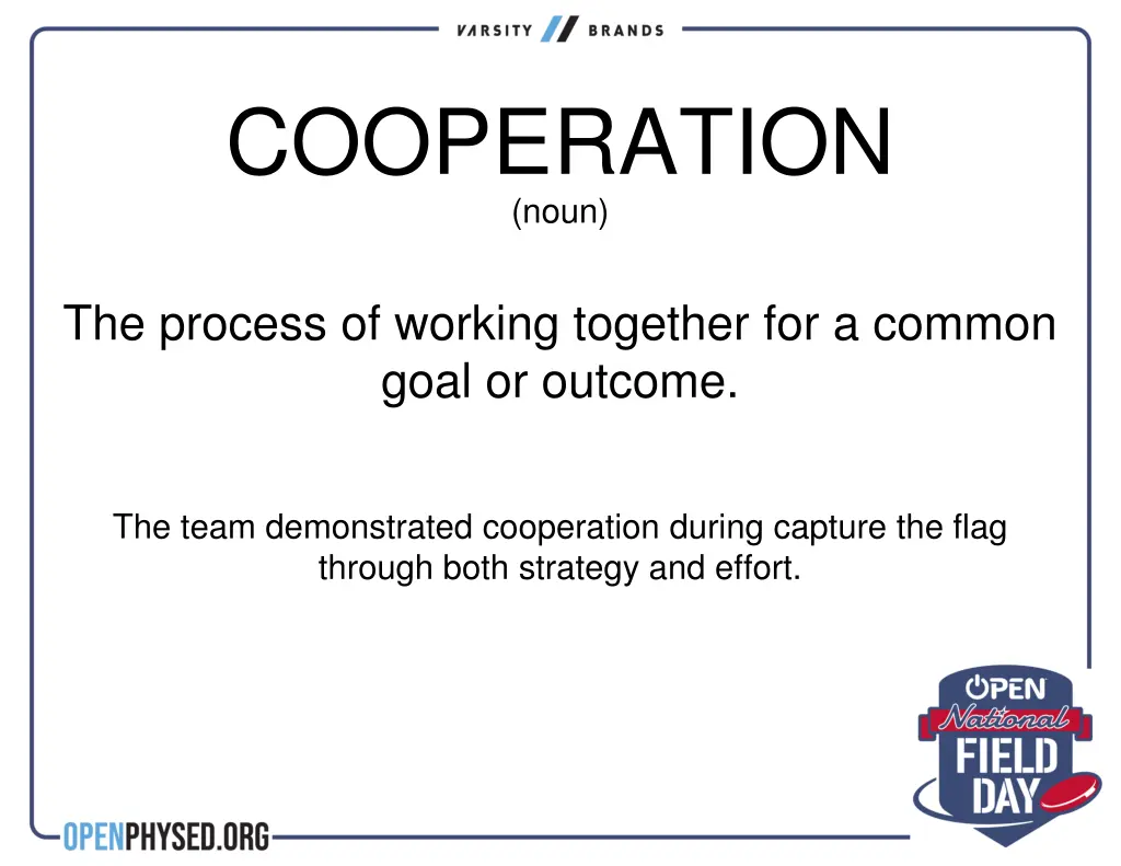 cooperation noun