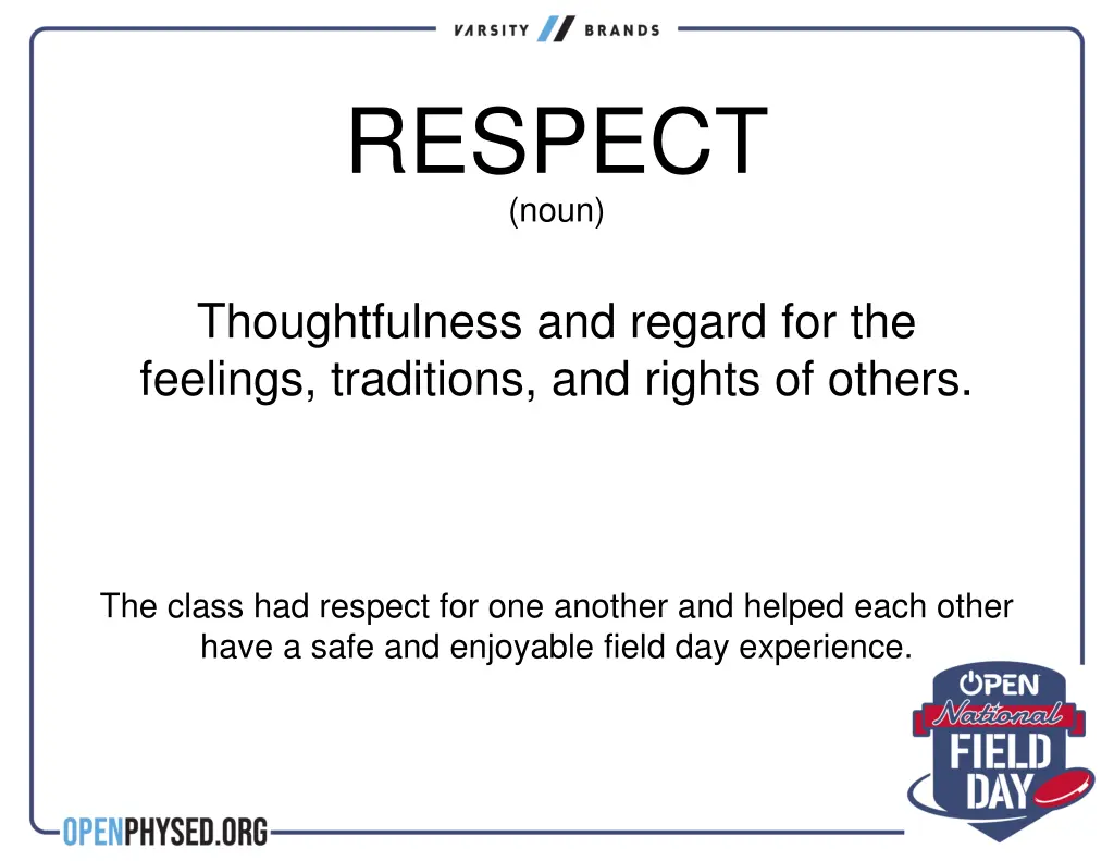 respect noun