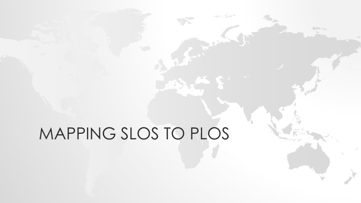 mapping slos to plos