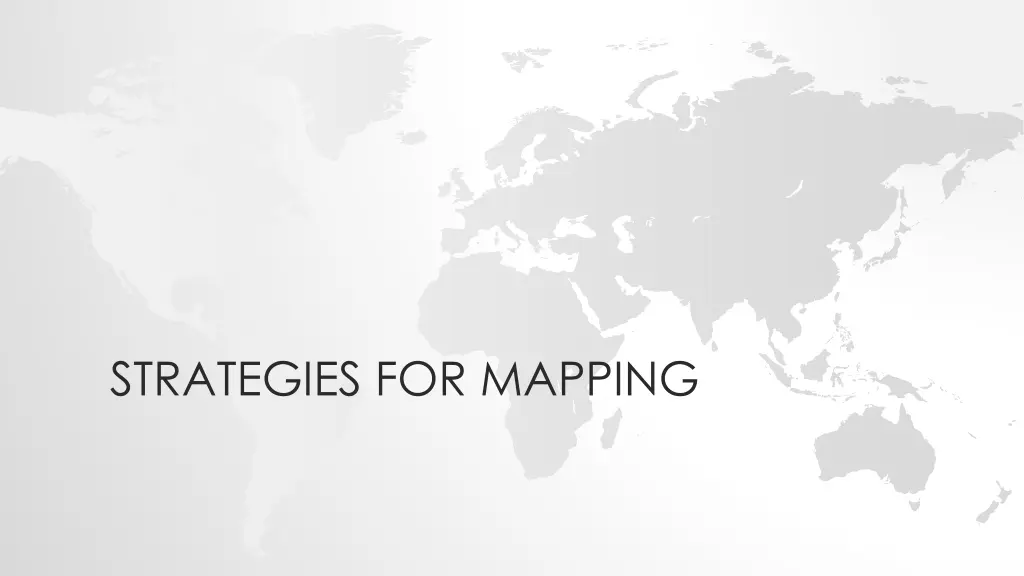 strategies for mapping